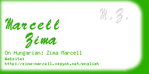 marcell zima business card